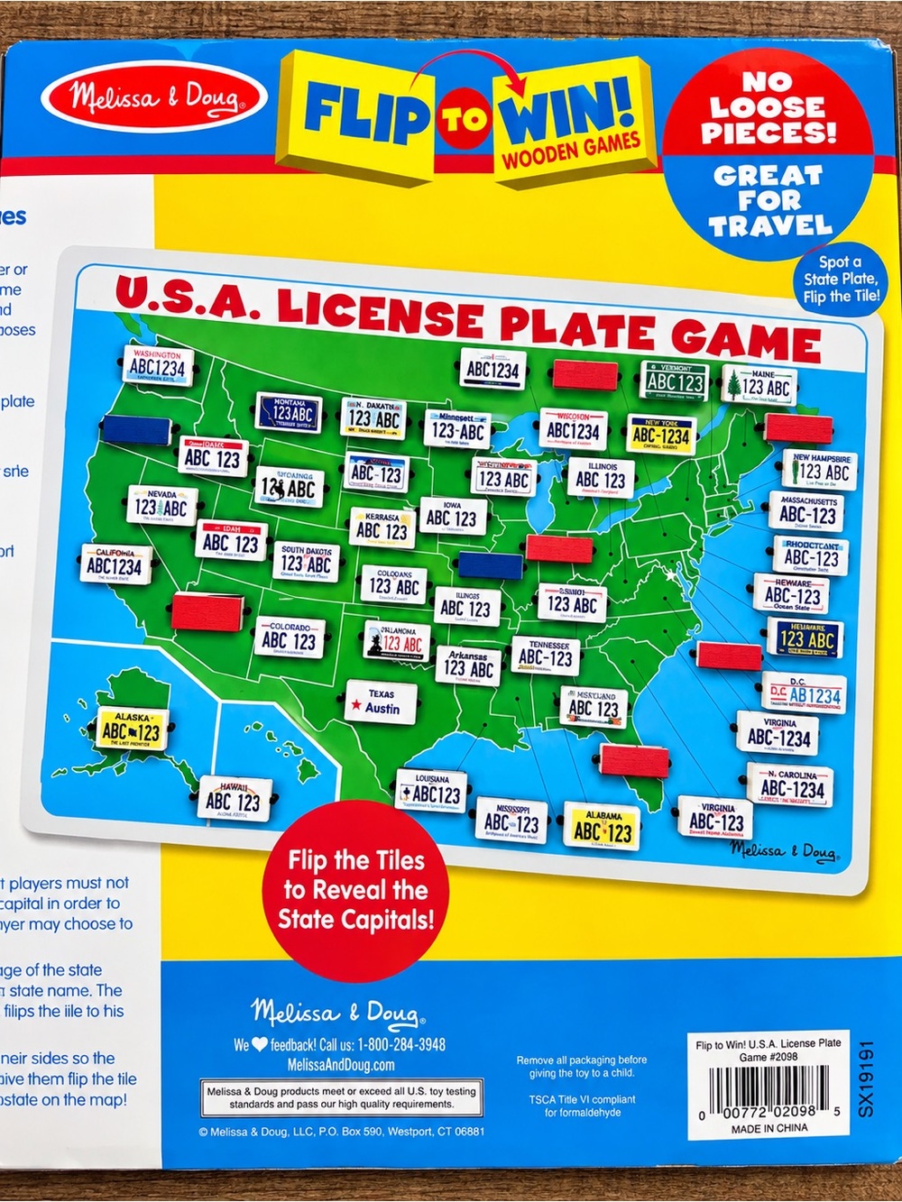 NIP Melissa & Doug U.S.A. License Plate Travel Game - - Picture 4 of 4